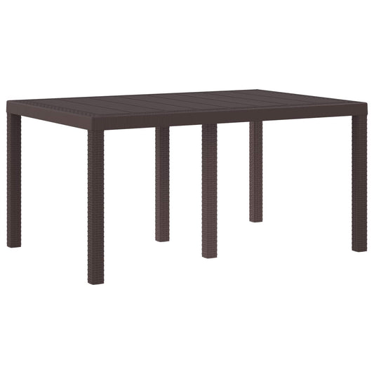Tuinstafel Bruin 150 x 100 x 73 cm poly rattan is nu te koop bij PeponiXL, paradijselijk wonen!