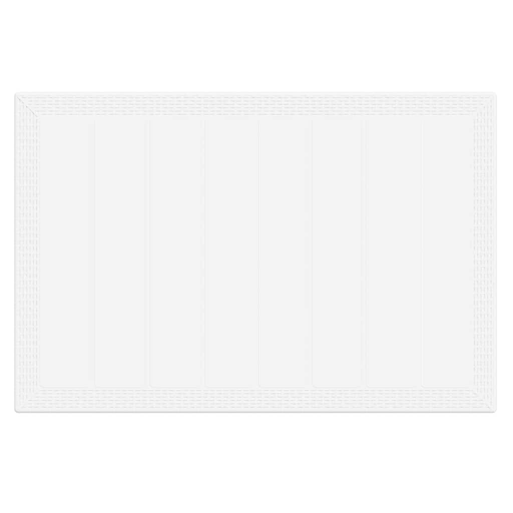 Tuinstafel Wit 150 x 100 x 73 cm poly rattan is nu te koop bij PeponiXL, paradijselijk wonen!