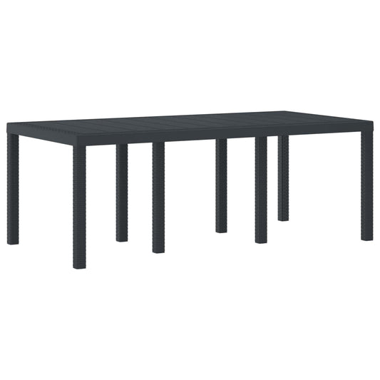 Tuinstafel Antraciet 200 x 100 x 73 cm poly rattan is nu te koop bij PeponiXL, paradijselijk wonen!