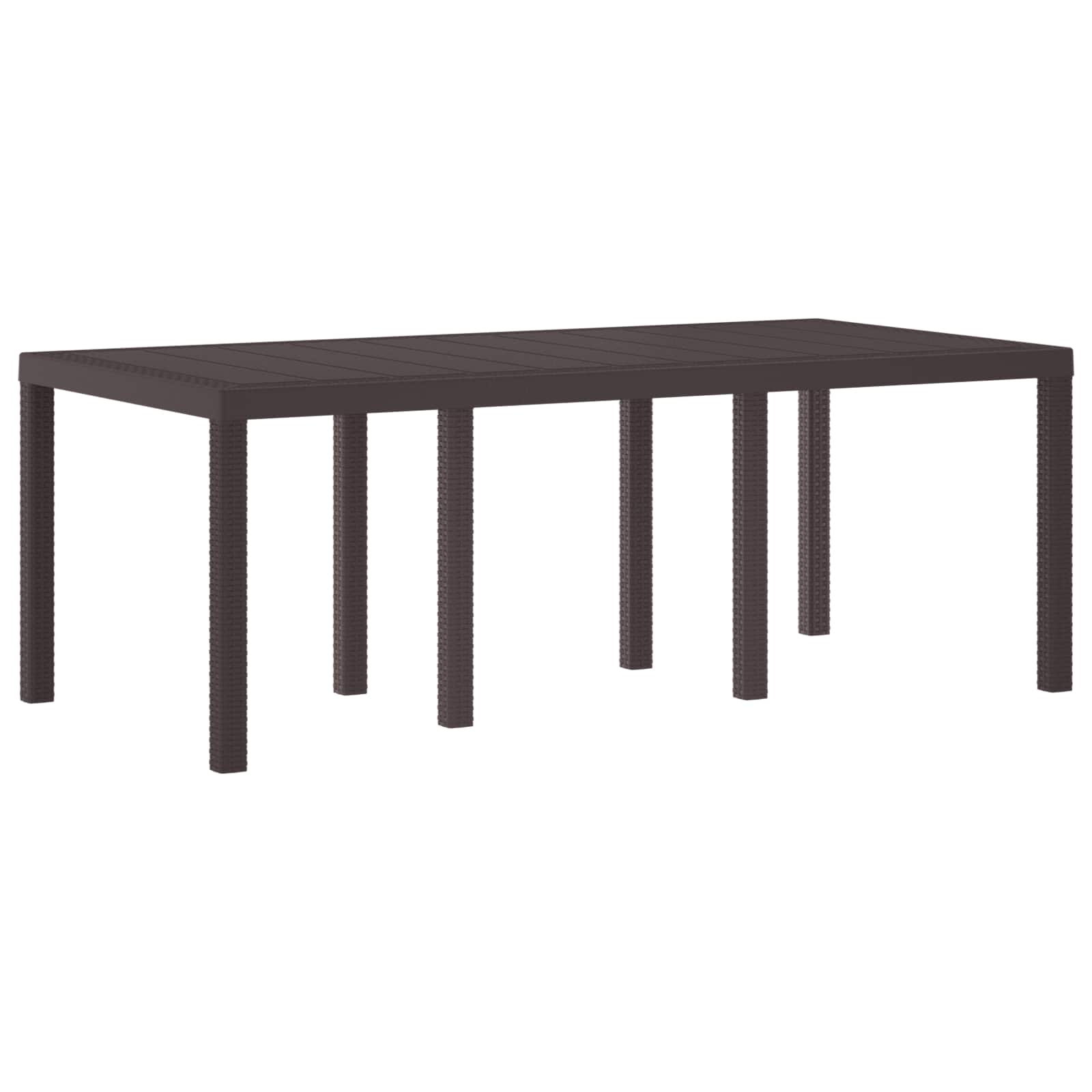 Tuinstafel Bruin 200 x 100 x 73 cm poly rattan is nu te koop bij PeponiXL, paradijselijk wonen!
