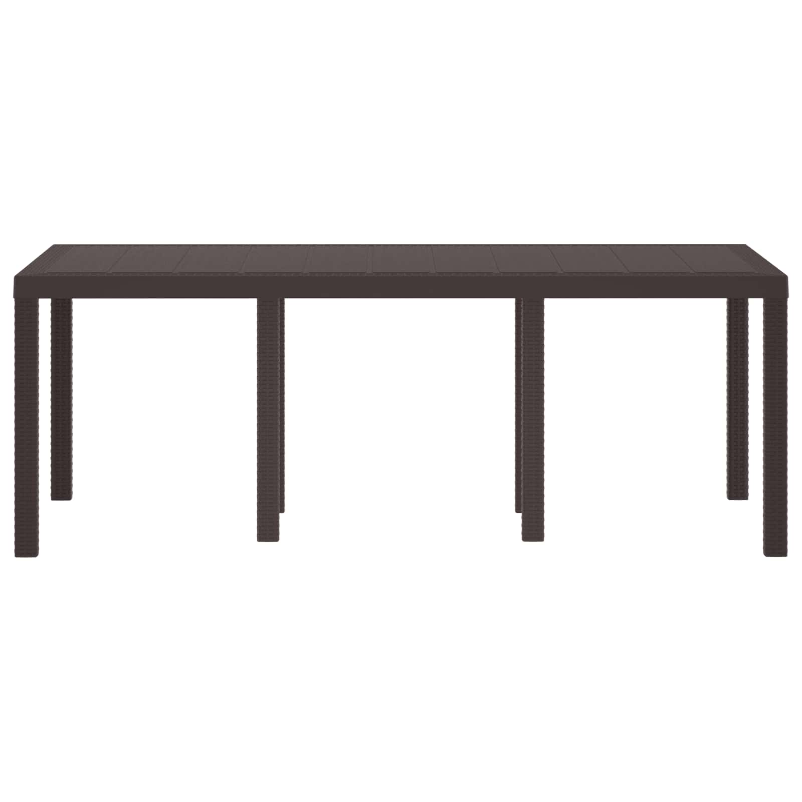 Tuinstafel Bruin 200 x 100 x 73 cm poly rattan is nu te koop bij PeponiXL, paradijselijk wonen!