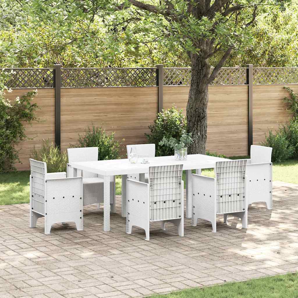 Tuinstafel Wit 200 x 100 x 73 cm poly rattan is nu te koop bij PeponiXL, paradijselijk wonen!