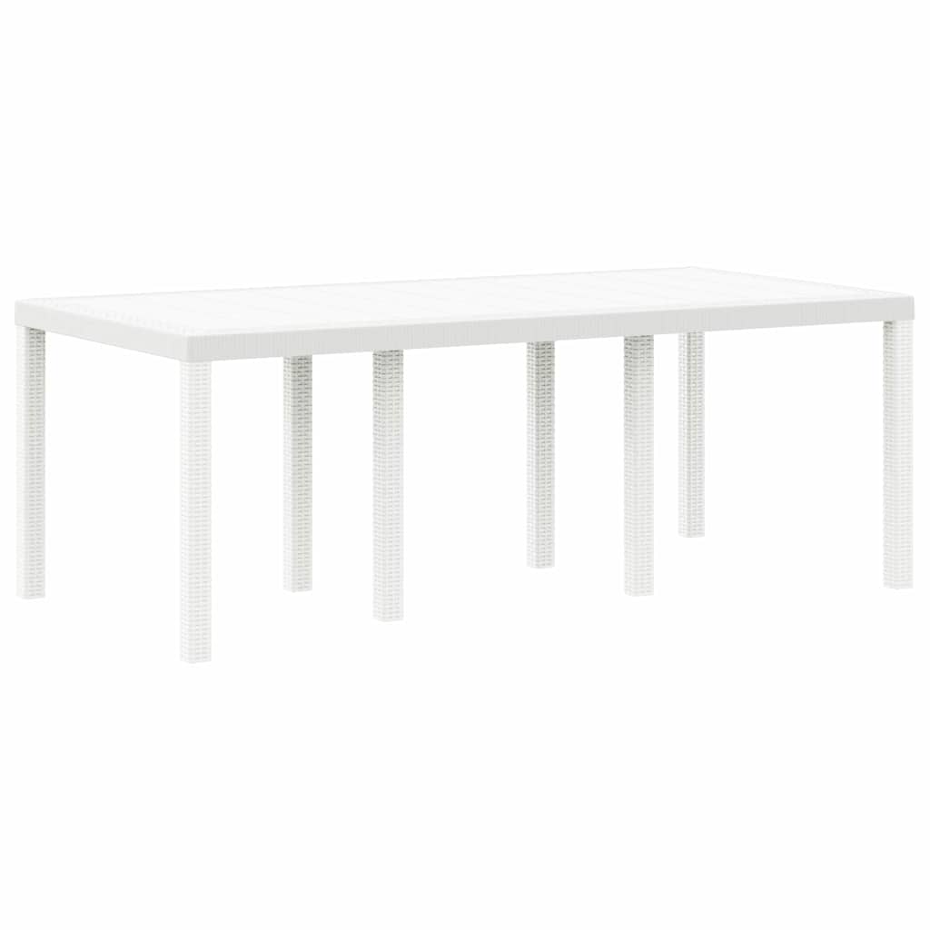 Tuinstafel Wit 200 x 100 x 73 cm poly rattan is nu te koop bij PeponiXL, paradijselijk wonen!