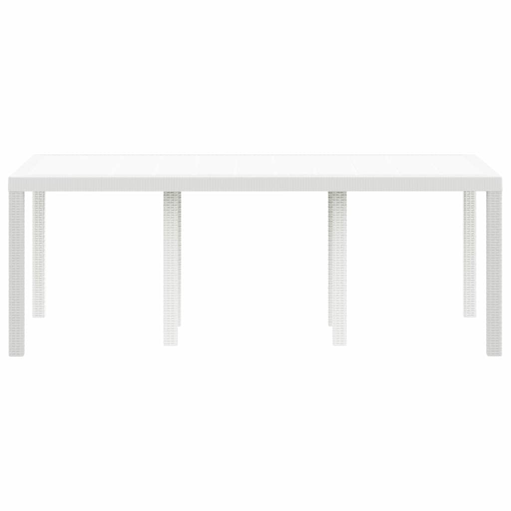Tuinstafel Wit 200 x 100 x 73 cm poly rattan is nu te koop bij PeponiXL, paradijselijk wonen!
