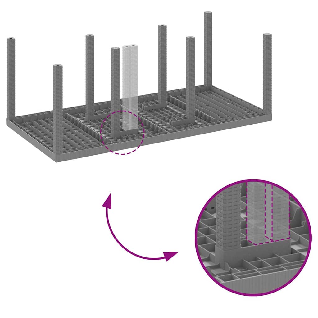 Tuinstafel Lichtgrijs 200 x 100 x 73 cm poly rattan is nu te koop bij PeponiXL, paradijselijk wonen!