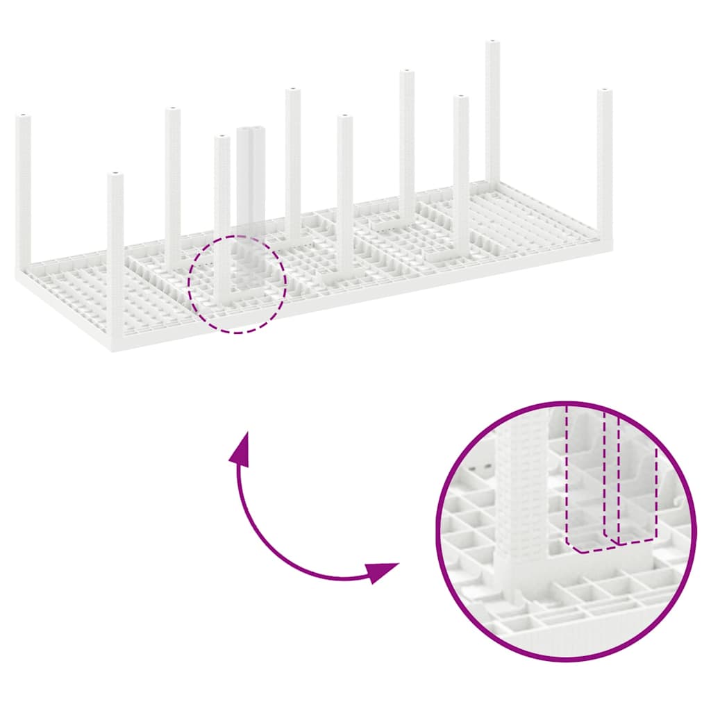 Tuinstafel Wit 250 x 100 x 73 cm poly rattan is nu te koop bij PeponiXL, paradijselijk wonen!