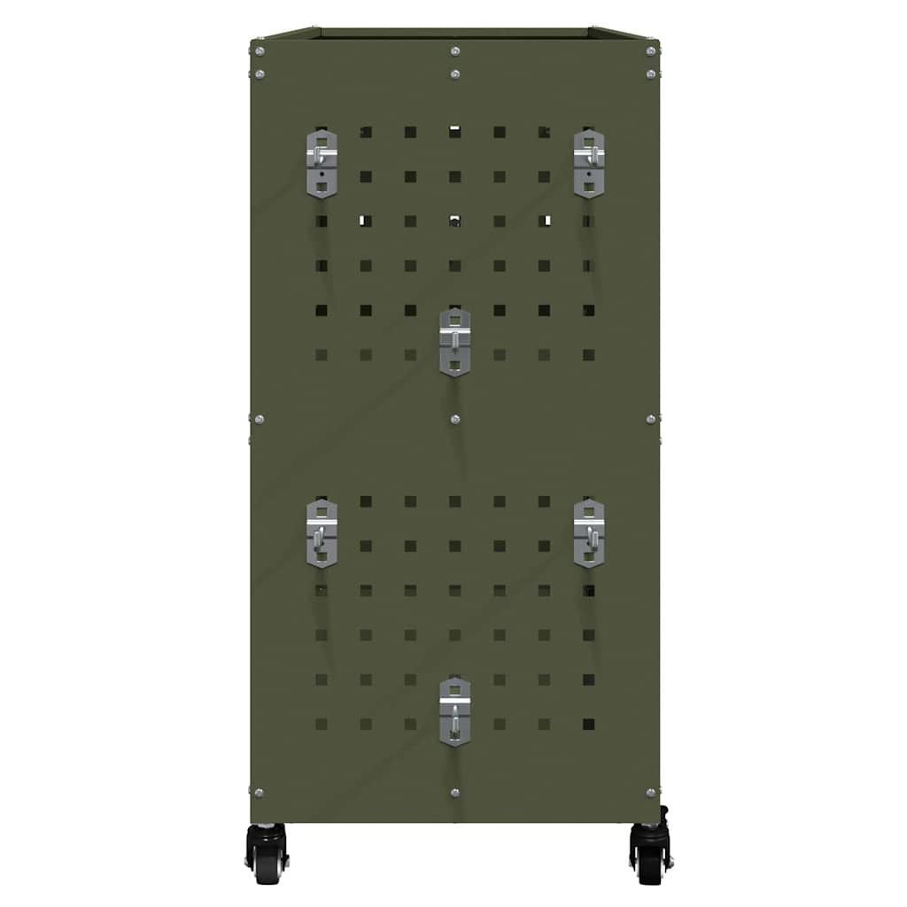 Gereedschapswagen Olijf Groen 75 x 35 x 73 cm Koudgewalst staal is nu te koop bij PeponiXL, paradijselijk wonen!