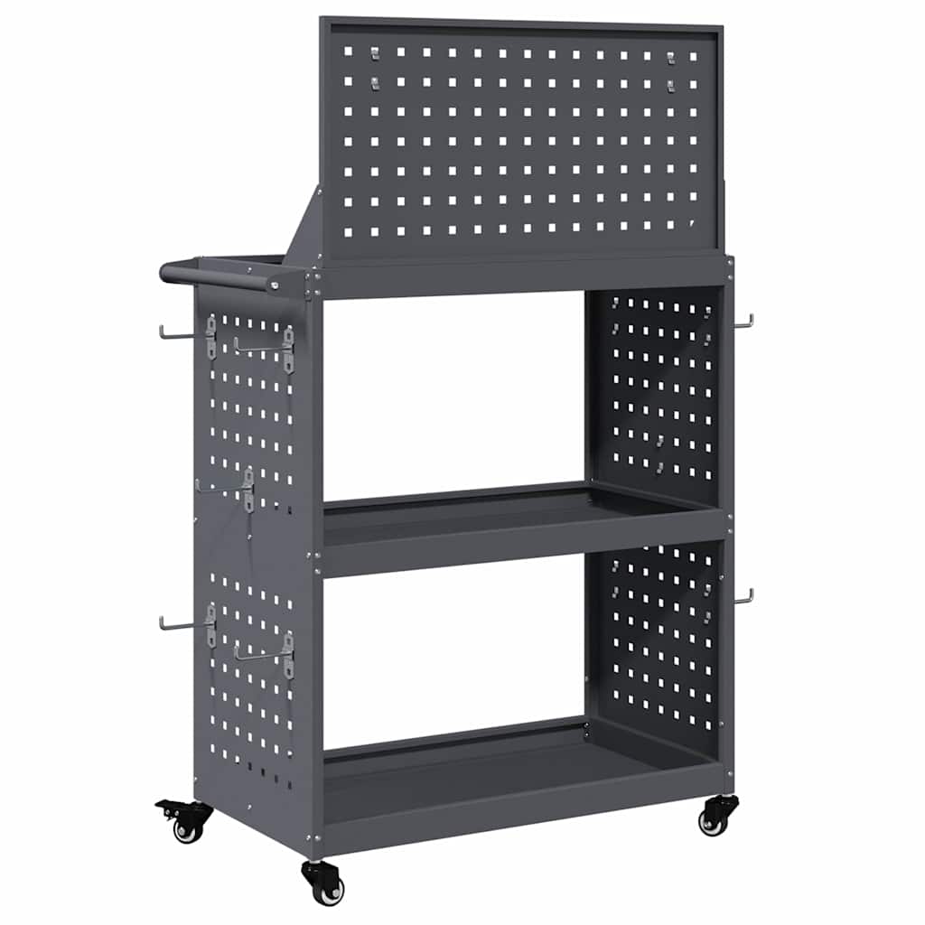 Gereedschapswagen Antraciet 65 x 35 x 111 cm Koudgewalst staal is nu te koop bij PeponiXL, paradijselijk wonen!
