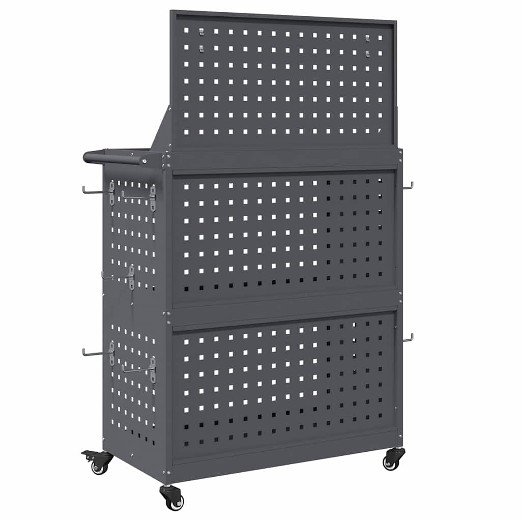 Gereedschapswagen Antraciet 65 x 35 x 111 cm Koudgewalst staal is nu te koop bij PeponiXL, paradijselijk wonen!
