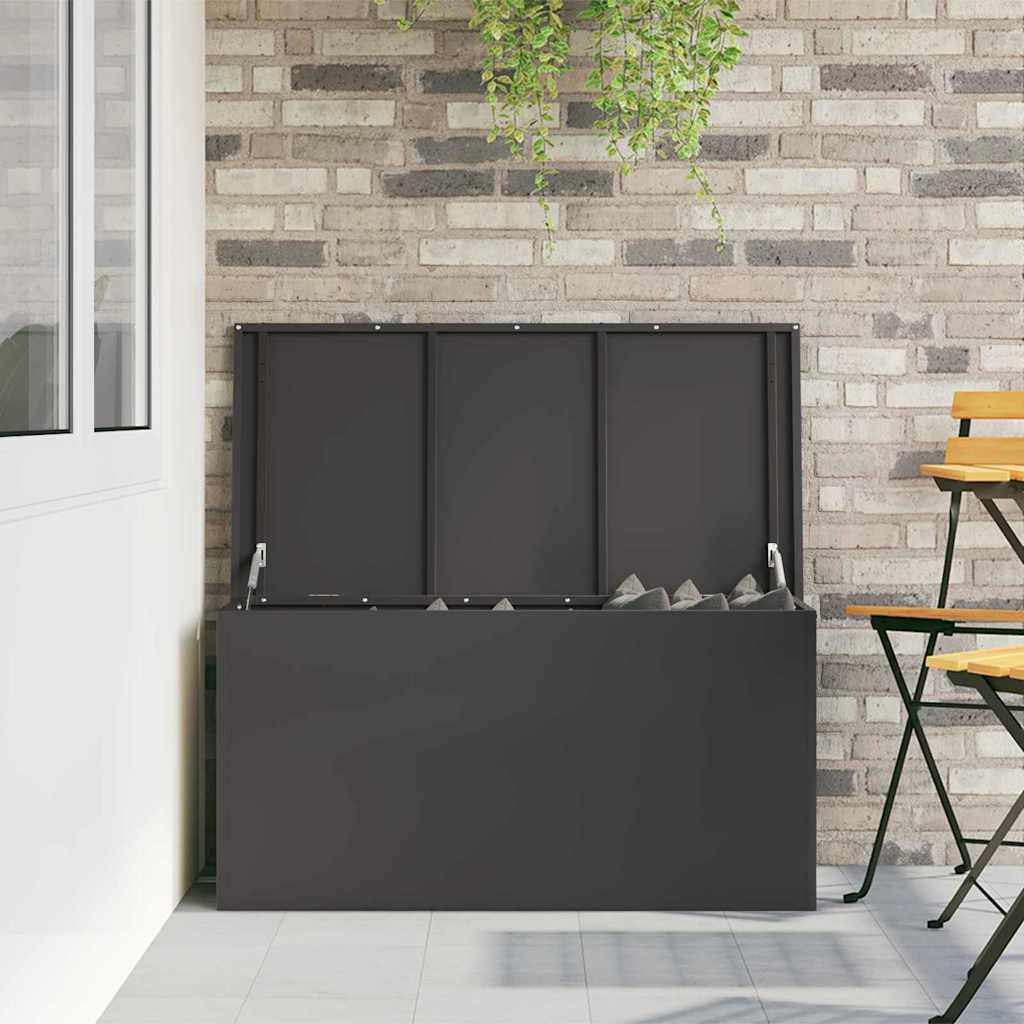 Buitenopslagdoos Zwart 100 x 50,5 x 50 cm Staal is nu te koop bij PeponiXL, paradijselijk wonen!