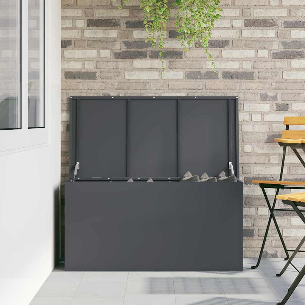 Buitenopslagdoos Antraciet 100 x 50,5 x 50 cm Staal is nu te koop bij PeponiXL, paradijselijk wonen!