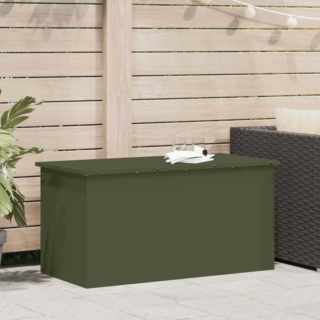 Buitenopslagdoos Olijf Groen 100 x 50,5 x 50 cm Staal is nu te koop bij PeponiXL, paradijselijk wonen!