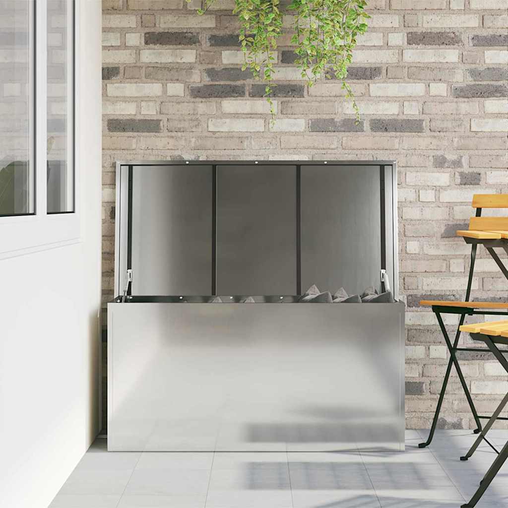 Buitenopslagdoos Zilver 100 x 50,5 x 50 cm Staal is nu te koop bij PeponiXL, paradijselijk wonen!