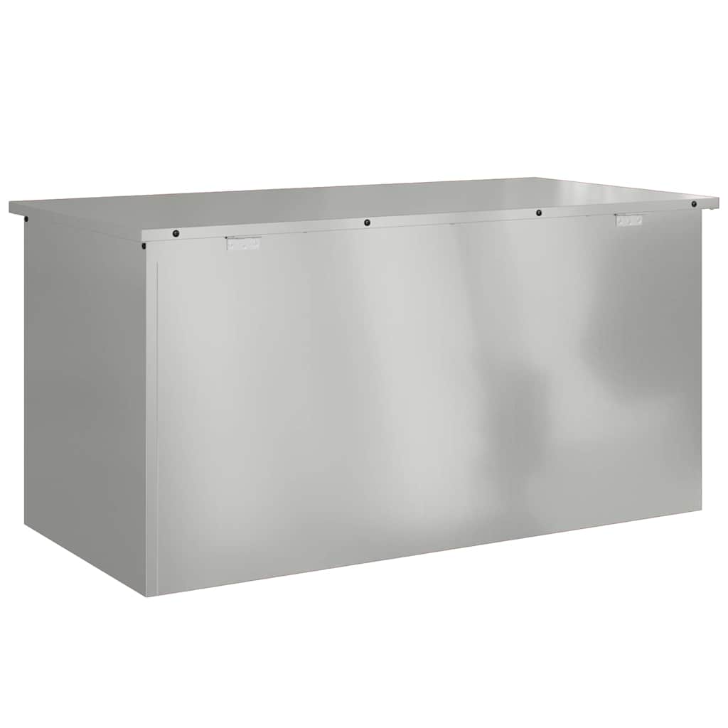 Buitenopslagdoos Zilver 100 x 50,5 x 50 cm Staal is nu te koop bij PeponiXL, paradijselijk wonen!