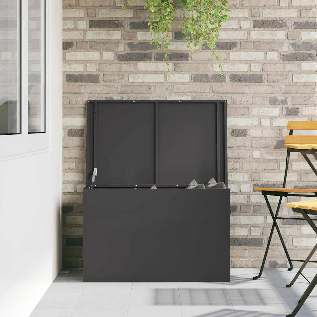 Buitenopslagdoos Zwart 80 x 50,5 x 50 cm Staal is nu te koop bij PeponiXL, paradijselijk wonen!