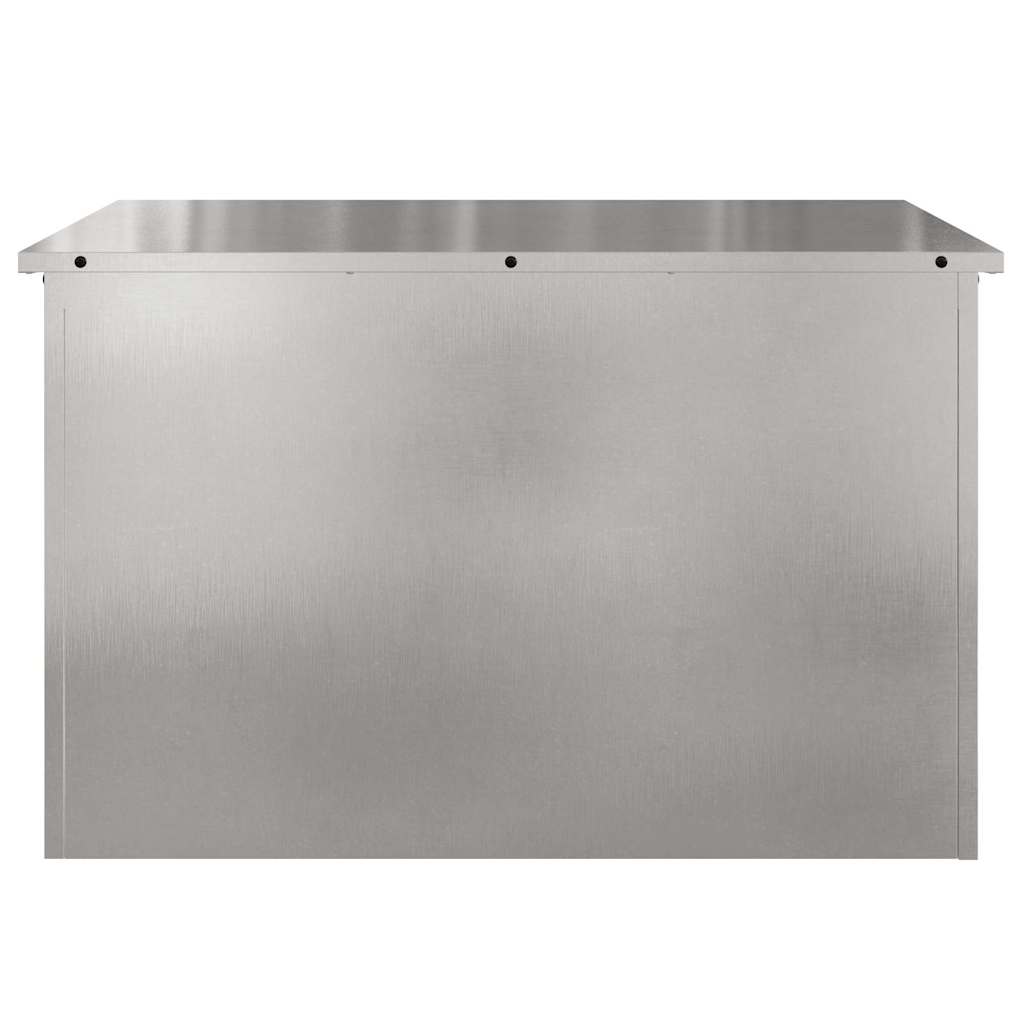 Buitenopslagdoos Zilver 80 x 50,5 x 50 cm Staal is nu te koop bij PeponiXL, paradijselijk wonen!