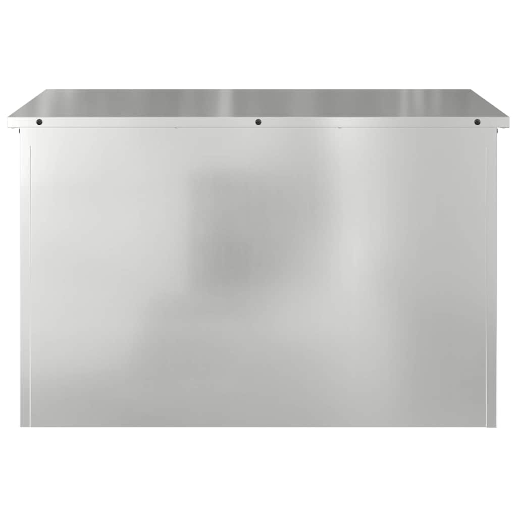 Buitenopslagdoos Zilver 80 x 50,5 x 50 cm Staal is nu te koop bij PeponiXL, paradijselijk wonen!