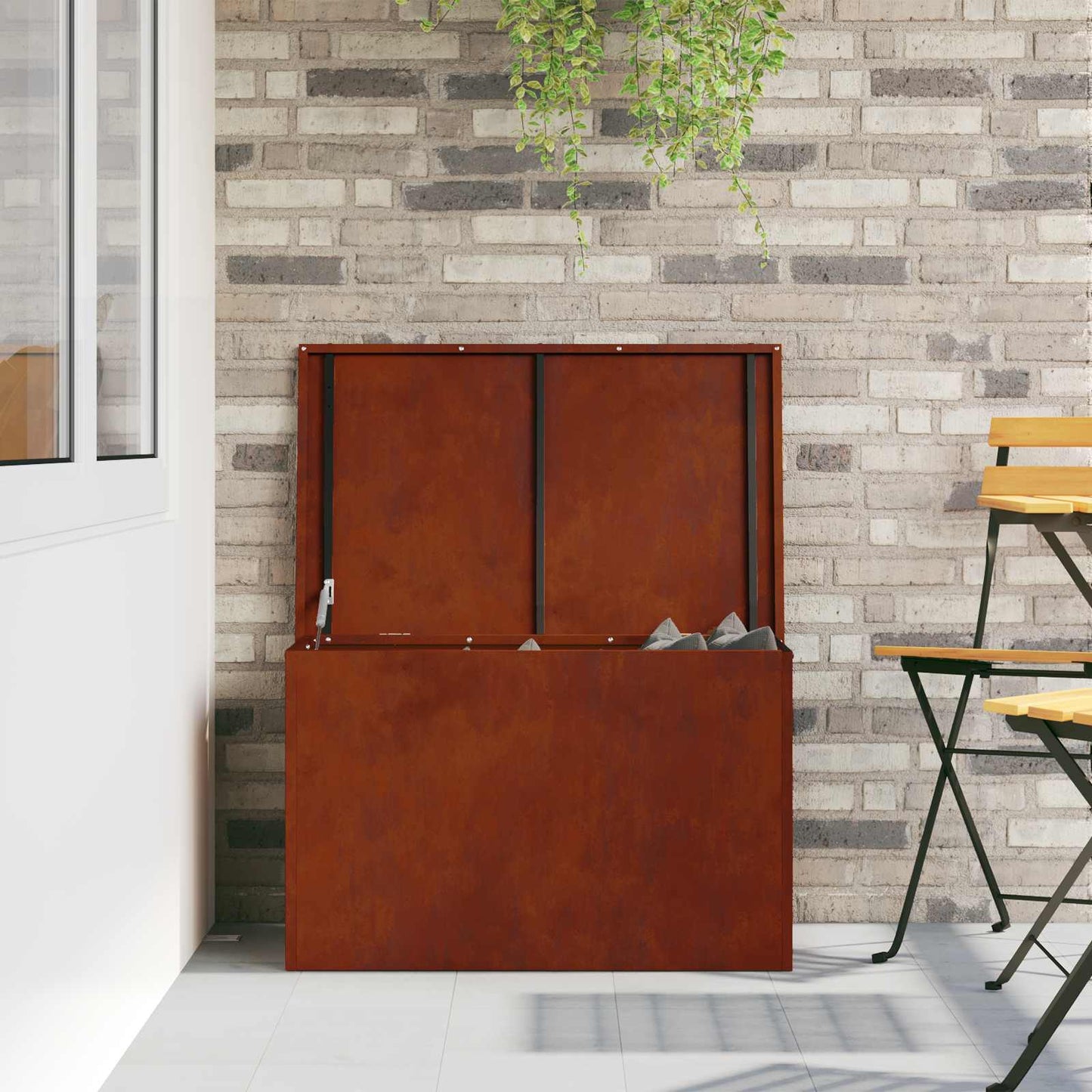 Buitenopslagdoos Roestig 80 x 50,5 x 50 cm Staal is nu te koop bij PeponiXL, paradijselijk wonen!