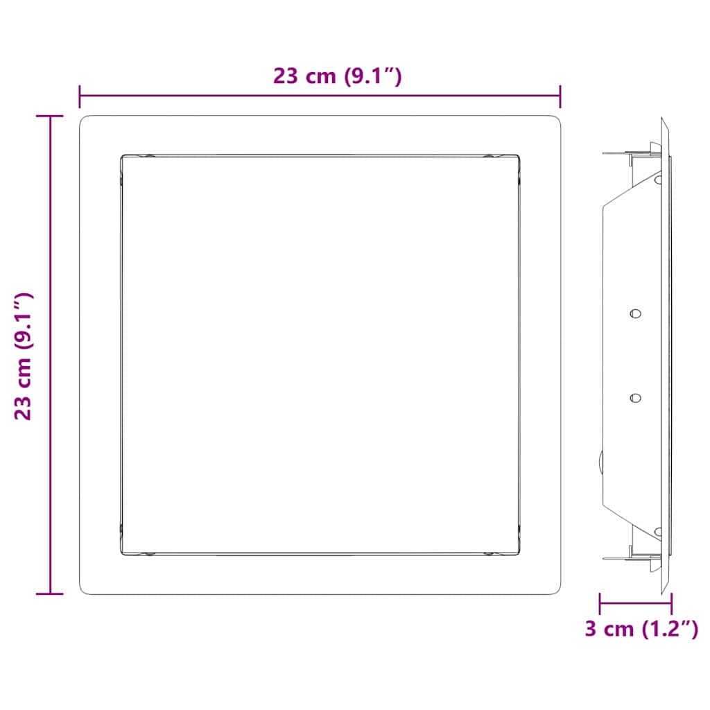 Toegangs paneel 2 pcs Wit 23 x 23 x 3 cm Staal is nu te koop bij PeponiXL, paradijselijk wonen!
