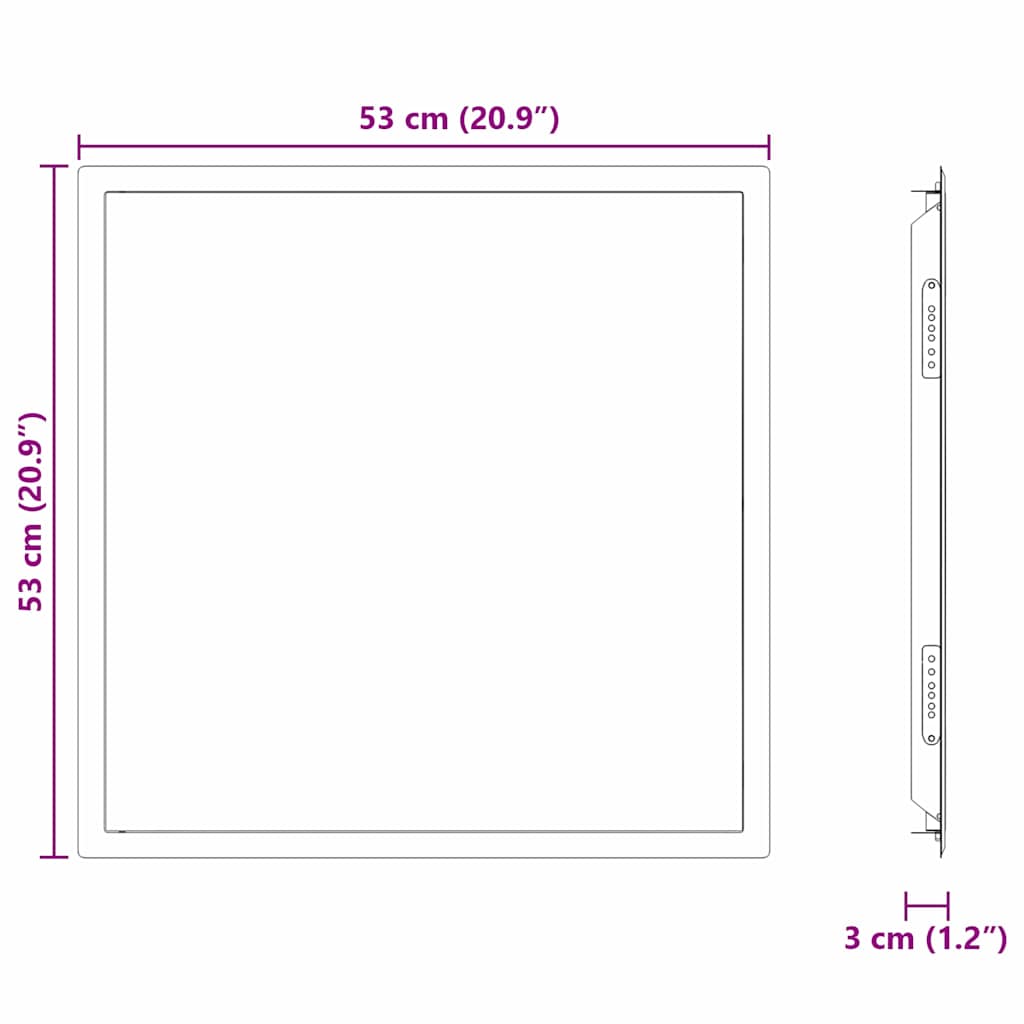 Toegangs paneel Wit 63 x 33 x 3 cm Staal is nu te koop bij PeponiXL, paradijselijk wonen!