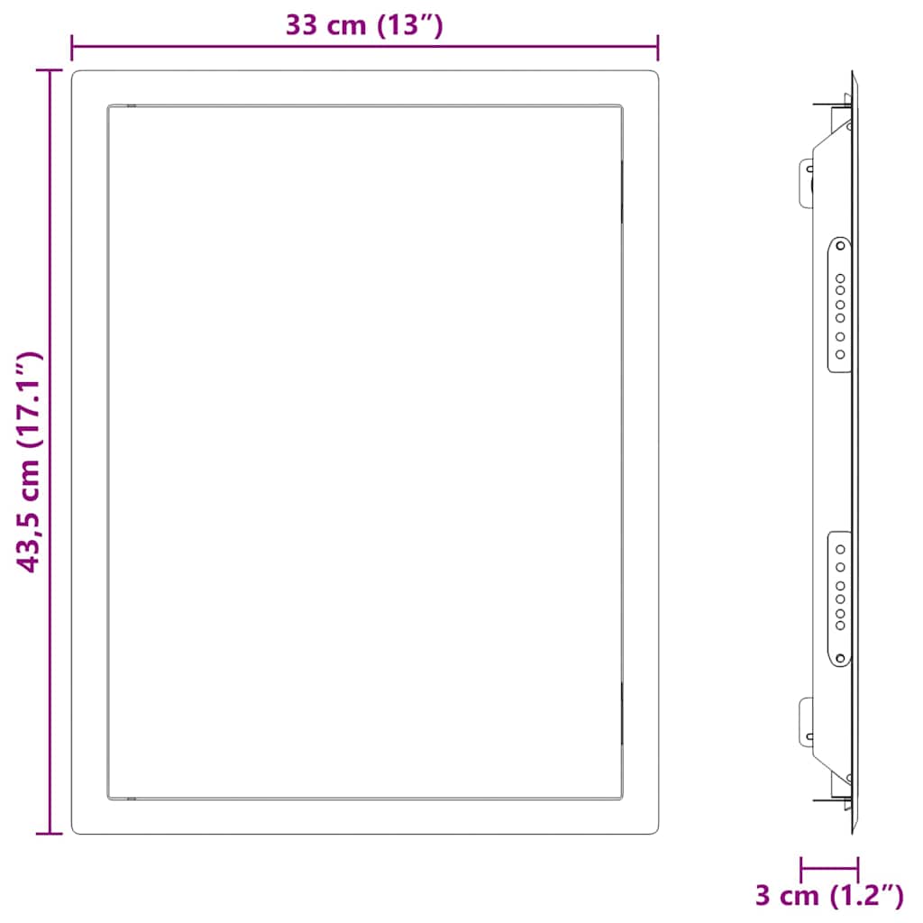 Toegangs paneel Wit 43.5 x 33 x 3 cm Staal is nu te koop bij PeponiXL, paradijselijk wonen!