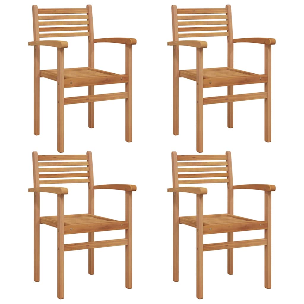 Stoel 4 pcs Bruin 56 x 55 x 90.5 cm Massief Teakhout is nu te koop bij PeponiXL, paradijselijk wonen!