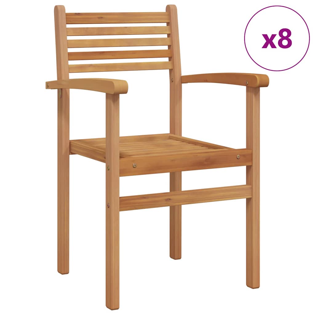 Stoel 8 pcs Bruin 56 x 55 x 90.5 cm Massief Teakhout is nu te koop bij PeponiXL, paradijselijk wonen!