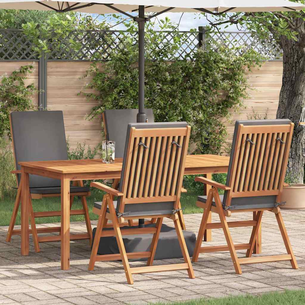 Tuinstoel 4 pcs Bruin en Grijs 57 x 71.5 x 104 cm is nu te koop bij PeponiXL, paradijselijk wonen!