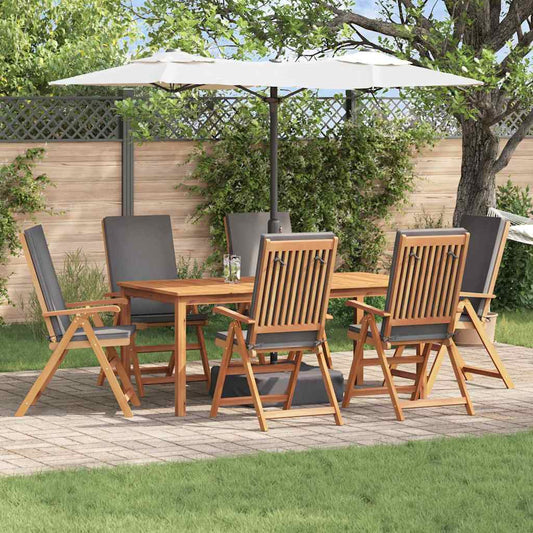 Tuinstoel 6 pcs Bruin en Grijs 57 x 71.5 x 104 cm is nu te koop bij PeponiXL, paradijselijk wonen!
