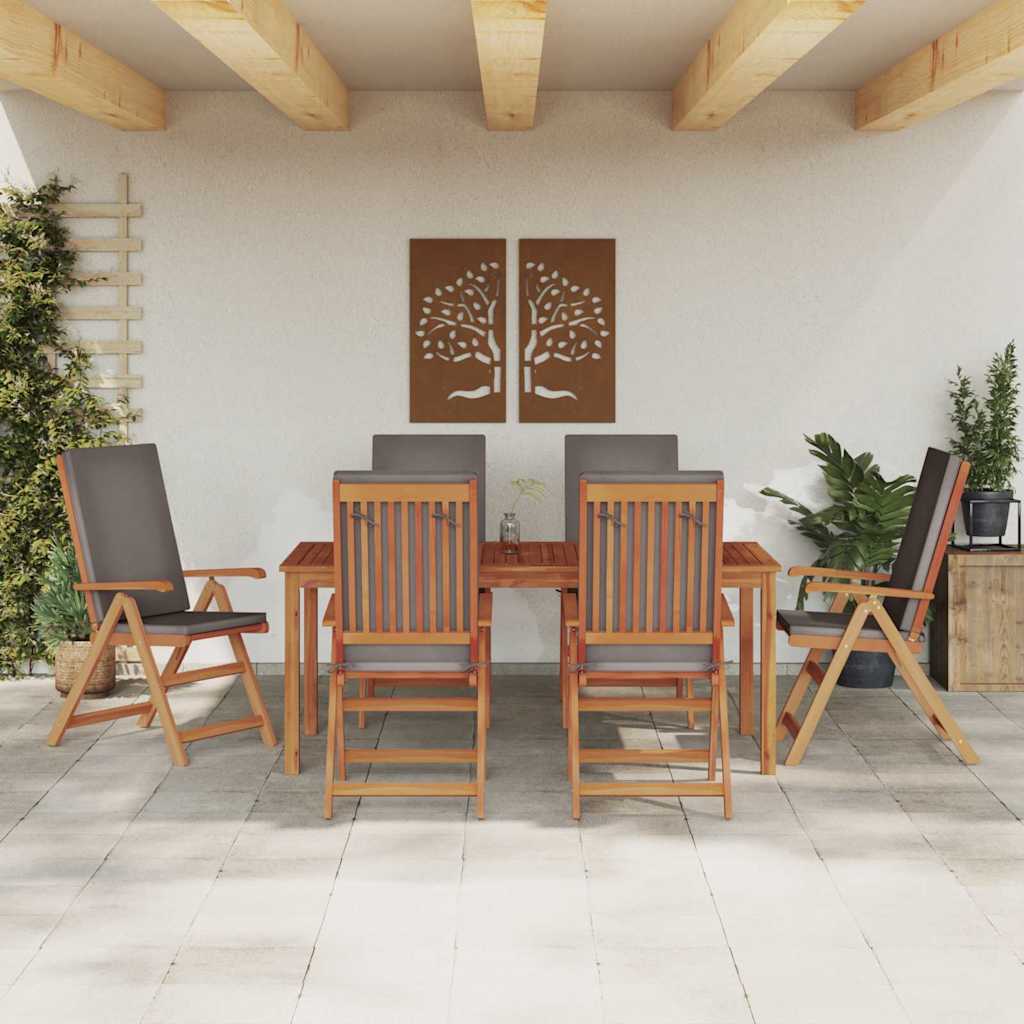 Tuinstoel 6 pcs Bruin en Grijs 57 x 71.5 x 104 cm is nu te koop bij PeponiXL, paradijselijk wonen!