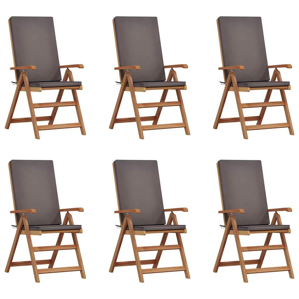 Tuinstoel 6 pcs Bruin en Grijs 57 x 71.5 x 104 cm is nu te koop bij PeponiXL, paradijselijk wonen!