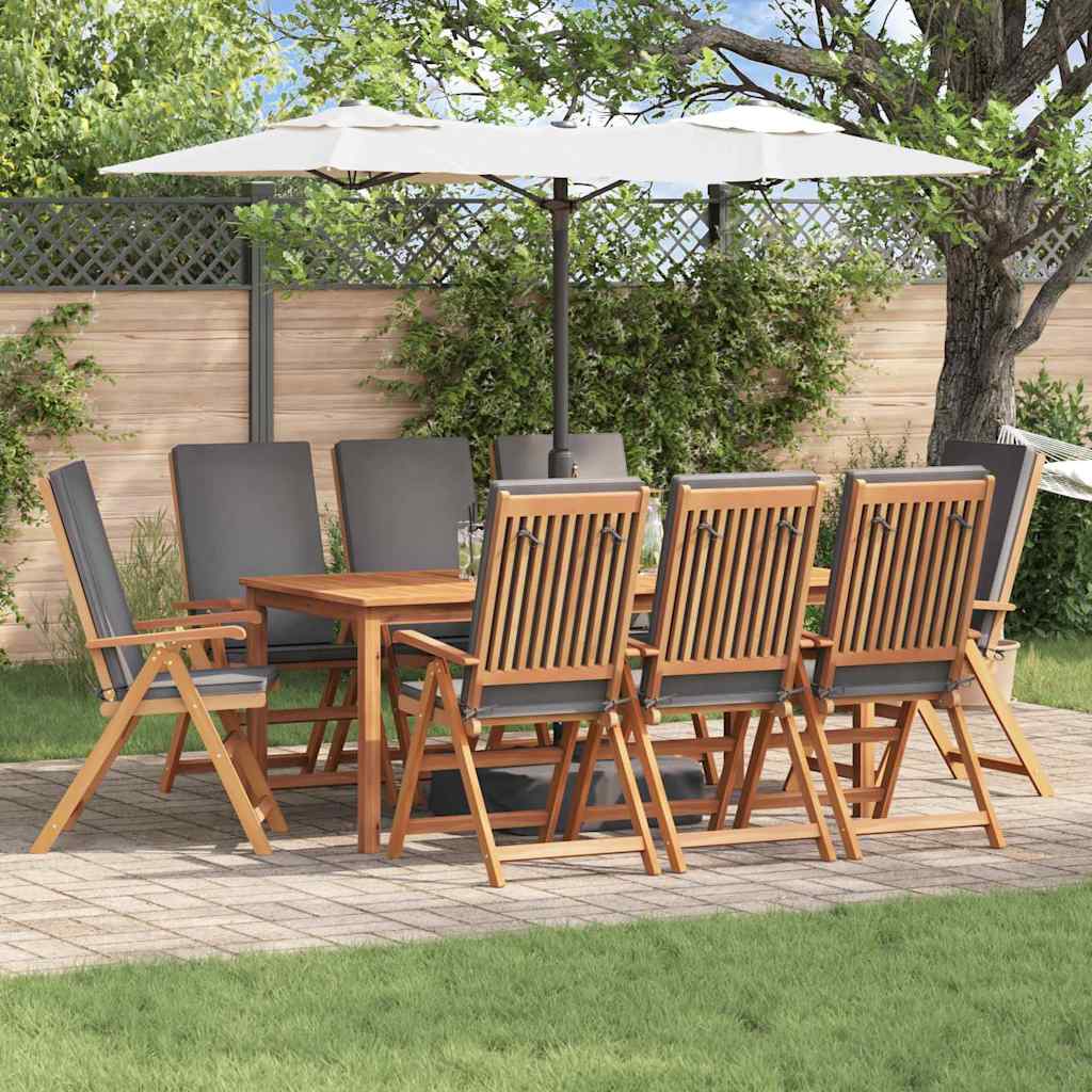 Tuinstoel 8 pcs Bruin en Grijs 57 x 71.5 x 104 cm is nu te koop bij PeponiXL, paradijselijk wonen!