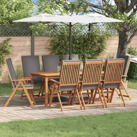 Tuinstoel 8 pcs Bruin en Grijs 57 x 71.5 x 104 cm is nu te koop bij PeponiXL, paradijselijk wonen!