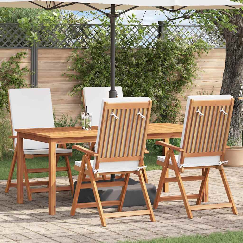 Tuinstoel 4 pcs Bruin en wit 57 x 71.5 x 104 cm is nu te koop bij PeponiXL, paradijselijk wonen!