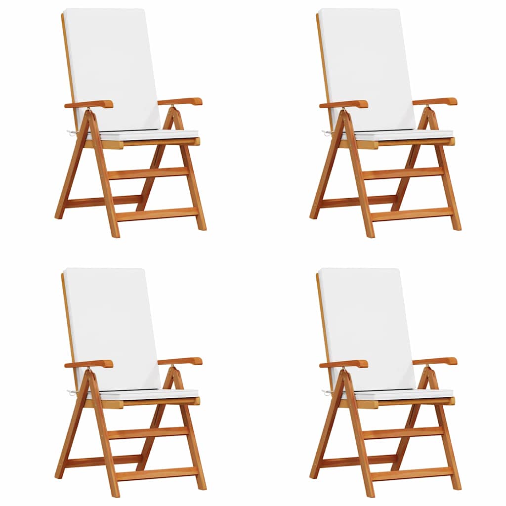 Tuinstoel 4 pcs Bruin en wit 57 x 71.5 x 104 cm is nu te koop bij PeponiXL, paradijselijk wonen!