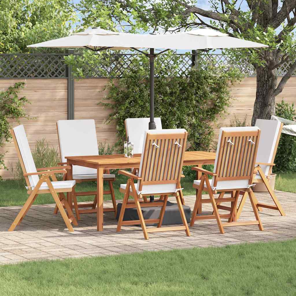Tuinstoel 6 pcs Bruin en wit 57 x 71.5 x 104 cm is nu te koop bij PeponiXL, paradijselijk wonen!