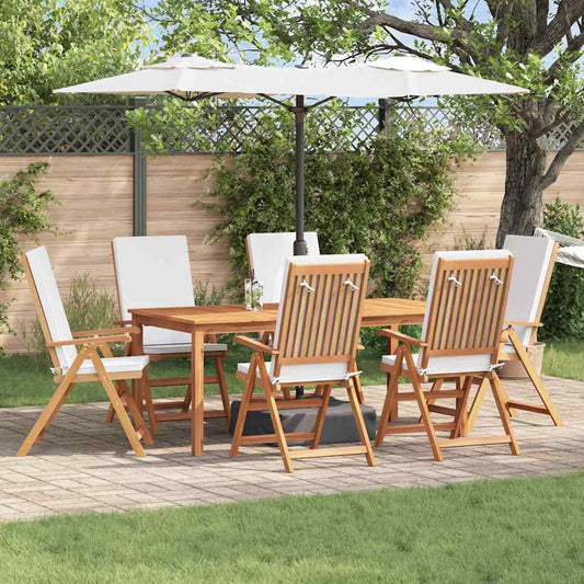 Tuinstoel 6 pcs Bruin en wit 57 x 71.5 x 104 cm is nu te koop bij PeponiXL, paradijselijk wonen!