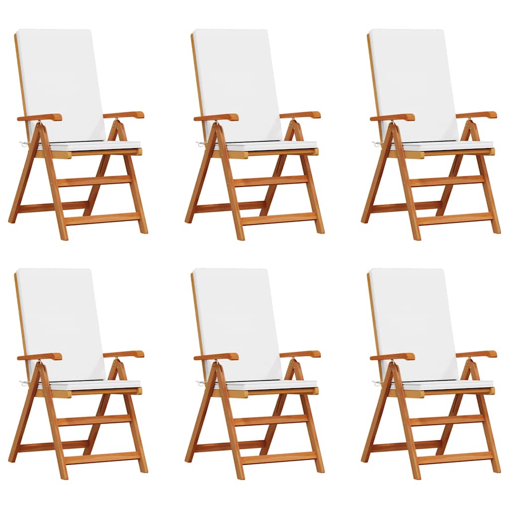Tuinstoel 6 pcs Bruin en wit 57 x 71.5 x 104 cm is nu te koop bij PeponiXL, paradijselijk wonen!