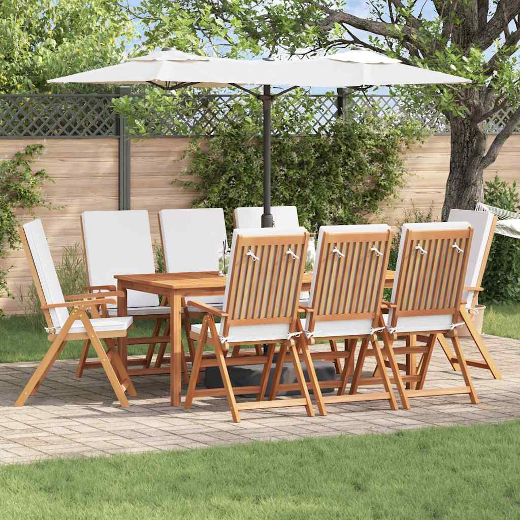 Tuinstoel 8 pcs Bruin en wit 57 x 71.5 x 104 cm is nu te koop bij PeponiXL, paradijselijk wonen!