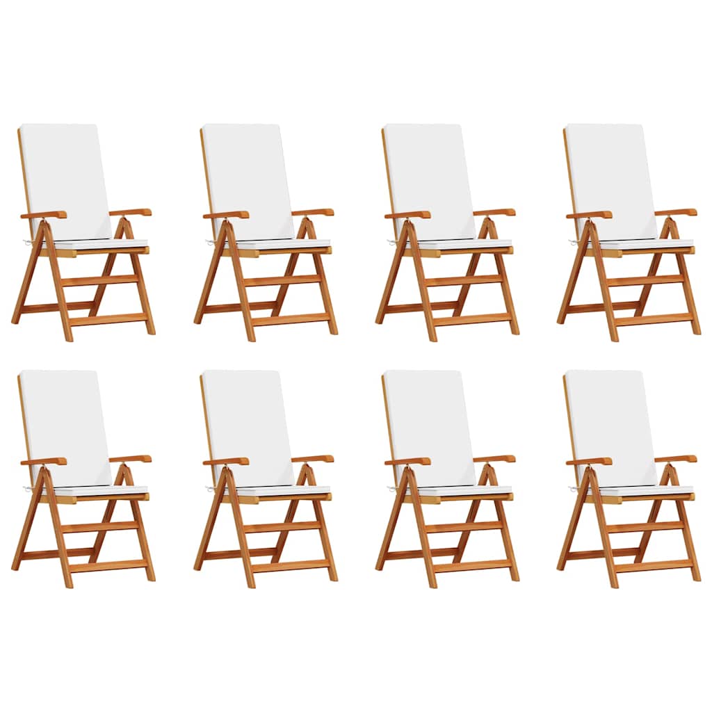 Tuinstoel 8 pcs Bruin en wit 57 x 71.5 x 104 cm is nu te koop bij PeponiXL, paradijselijk wonen!