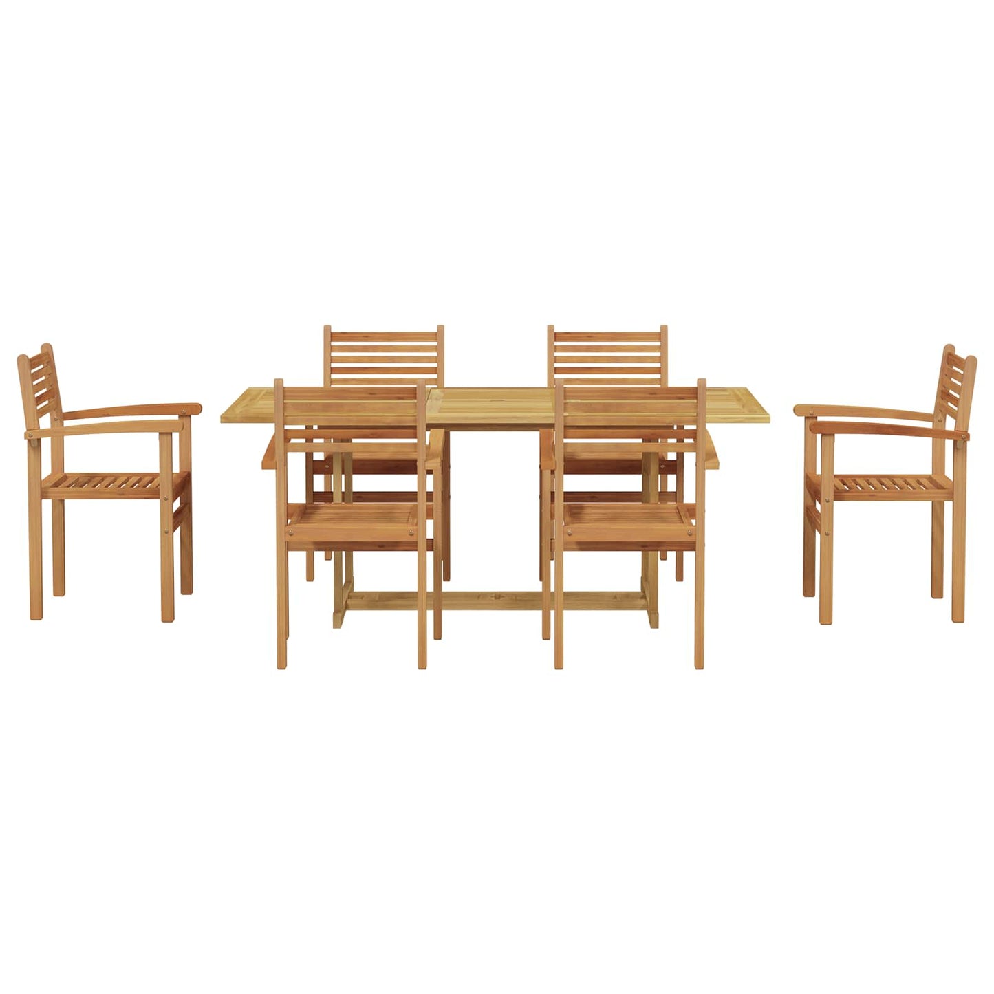 Tuin eettafelset 7 pcs Bruin Massief Teakhout is nu te koop bij PeponiXL, paradijselijk wonen!