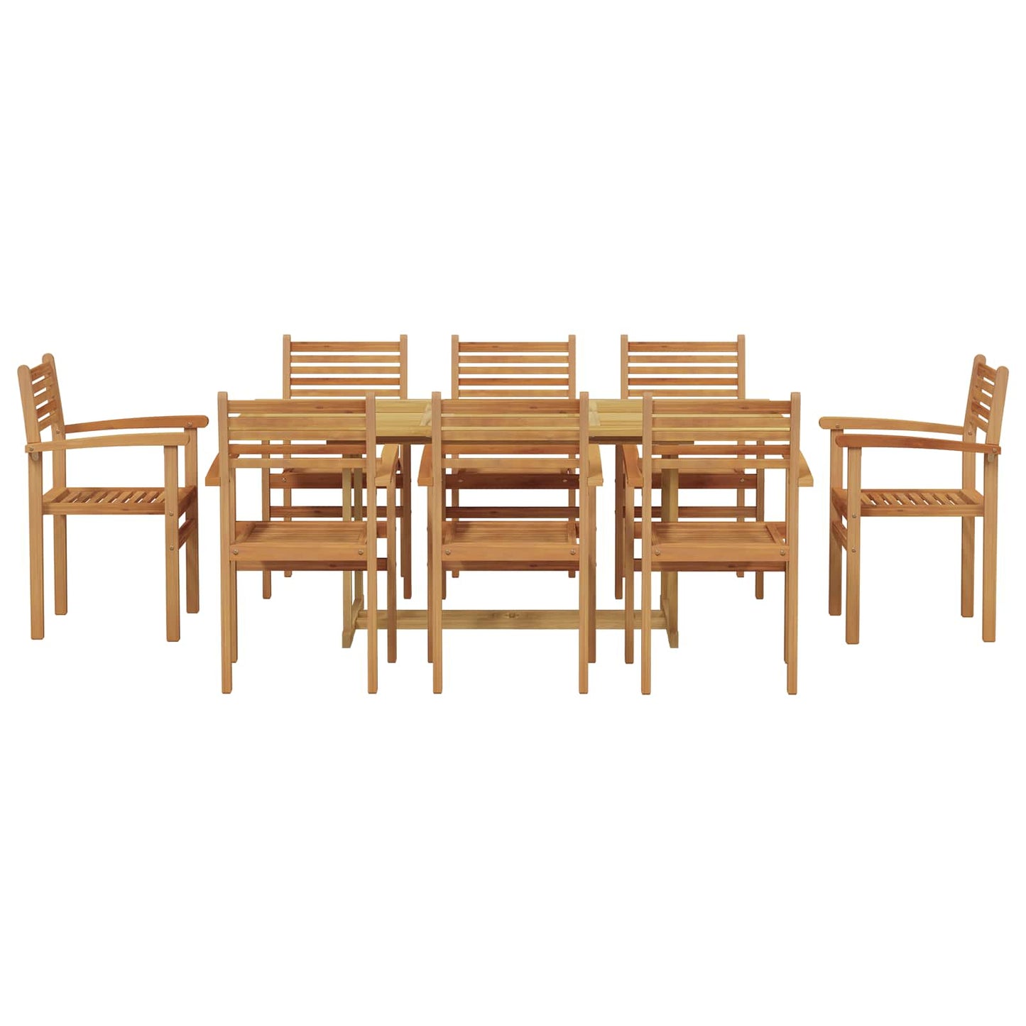 Tuin eettafelset 9 pcs Bruin Massief Teakhout is nu te koop bij PeponiXL, paradijselijk wonen!