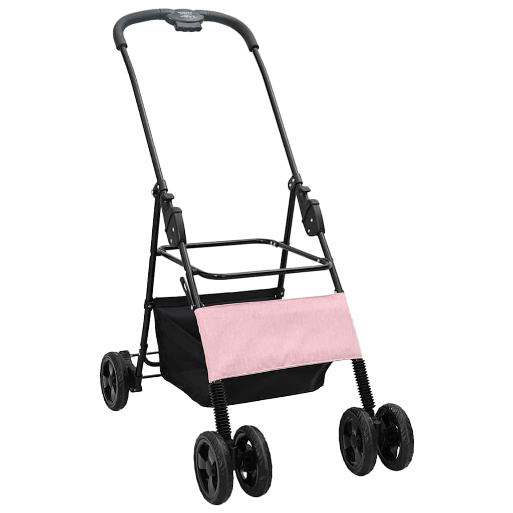 Opvouwbare Huisdierenwagen Verstelbaar Roze 81 x 47 x 99 cm is nu te koop bij PeponiXL, paradijselijk wonen!