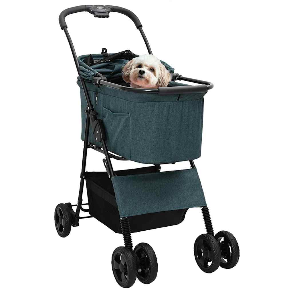 Opvouwbare Huisdierenwagen Verstelbaar Groen 81 x 47 x 99 cm is nu te koop bij PeponiXL, paradijselijk wonen!