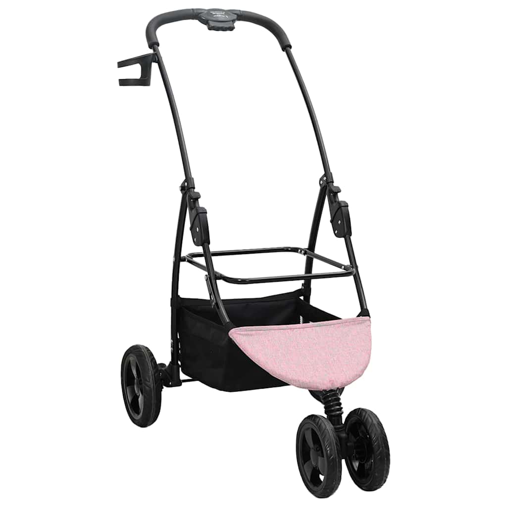 Opvouwbare Huisdierenwagen Verstelbaar Roze 78 x 54 x 101 cm is nu te koop bij PeponiXL, paradijselijk wonen!