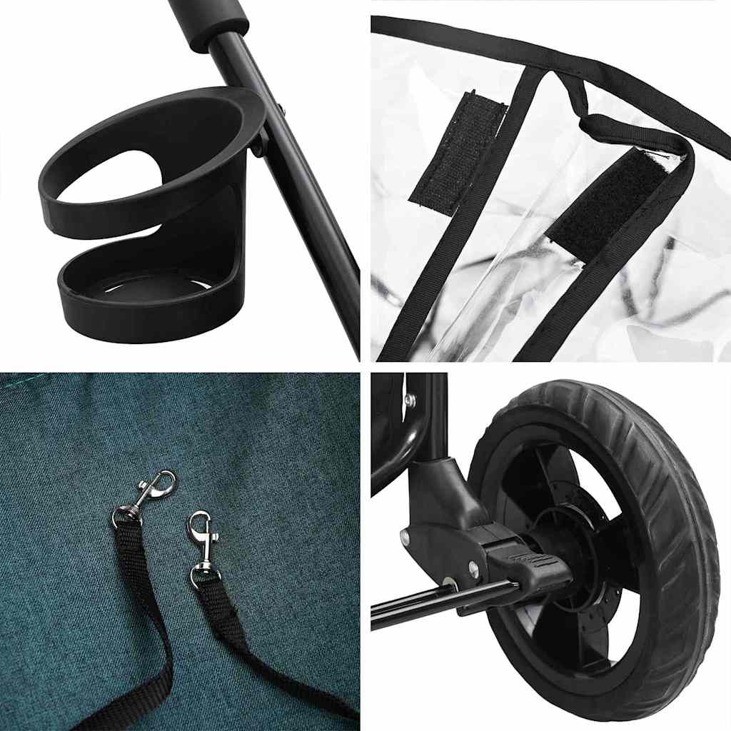 Opvouwbare Huisdierenwagen Verstelbaar Groen 78 x 54 x 101 cm is nu te koop bij PeponiXL, paradijselijk wonen!