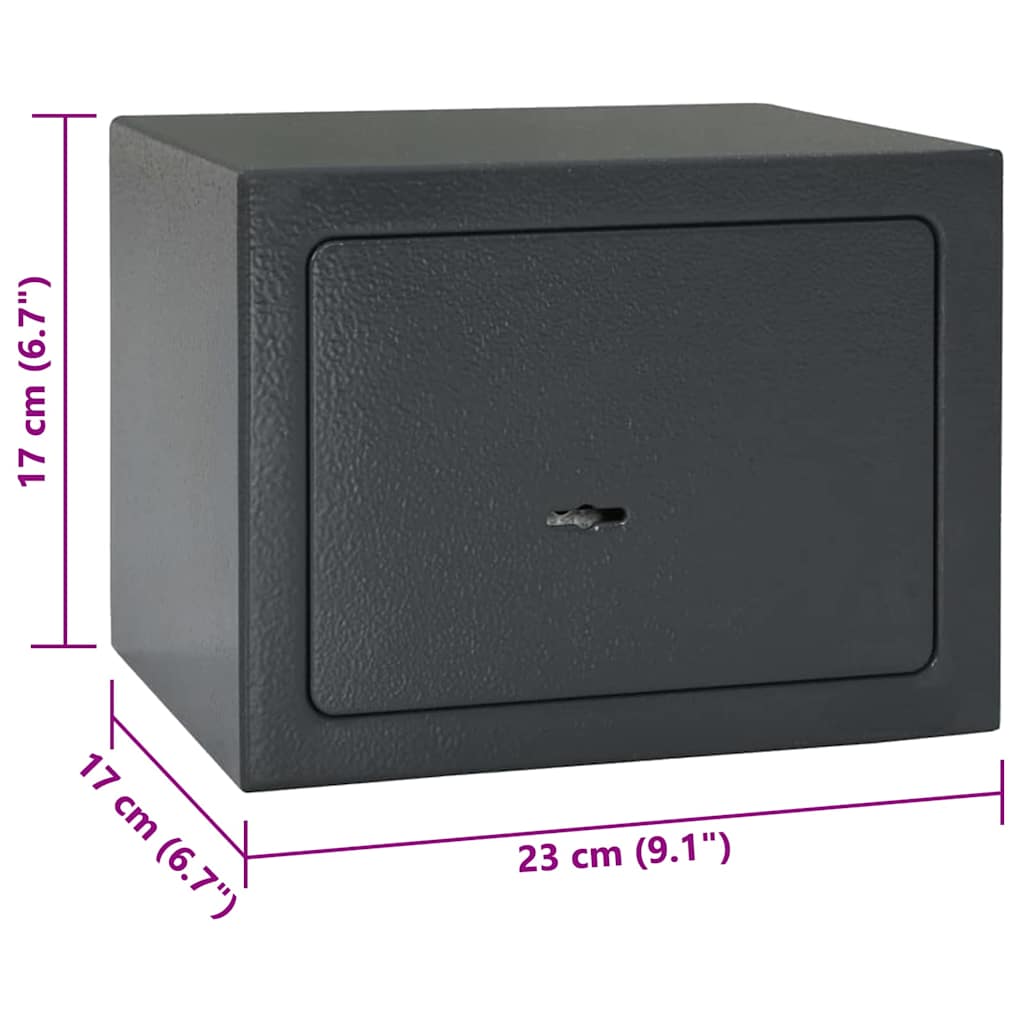 Kluisdoos met slot Donkergrijs 23 x 17 x 17 cm Staal is nu te koop bij PeponiXL, paradijselijk wonen!
