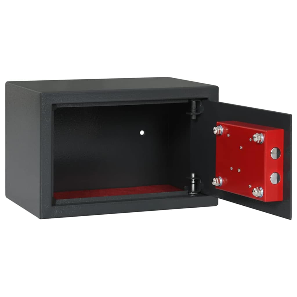 Kluisdoos met slot Donkergrijs 31 x 20 x 20 cm Staal is nu te koop bij PeponiXL, paradijselijk wonen!