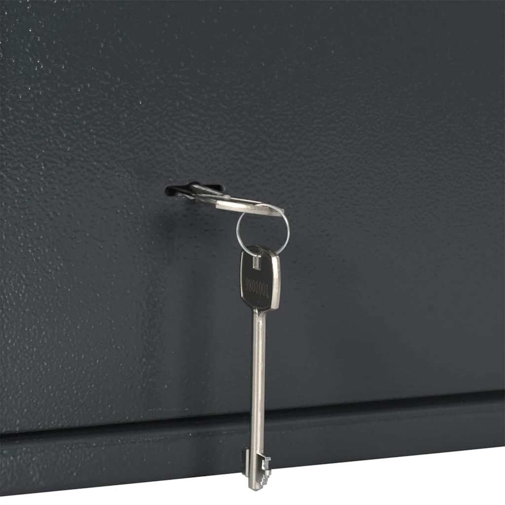 Kluisdoos met slot Donkergrijs 35 x 25 x 25 cm Staal is nu te koop bij PeponiXL, paradijselijk wonen!