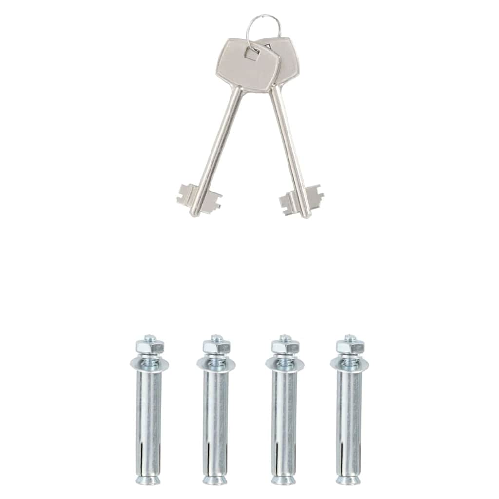 Kluisdoos met slot Donkergrijs 35 x 25 x 25 cm Staal is nu te koop bij PeponiXL, paradijselijk wonen!
